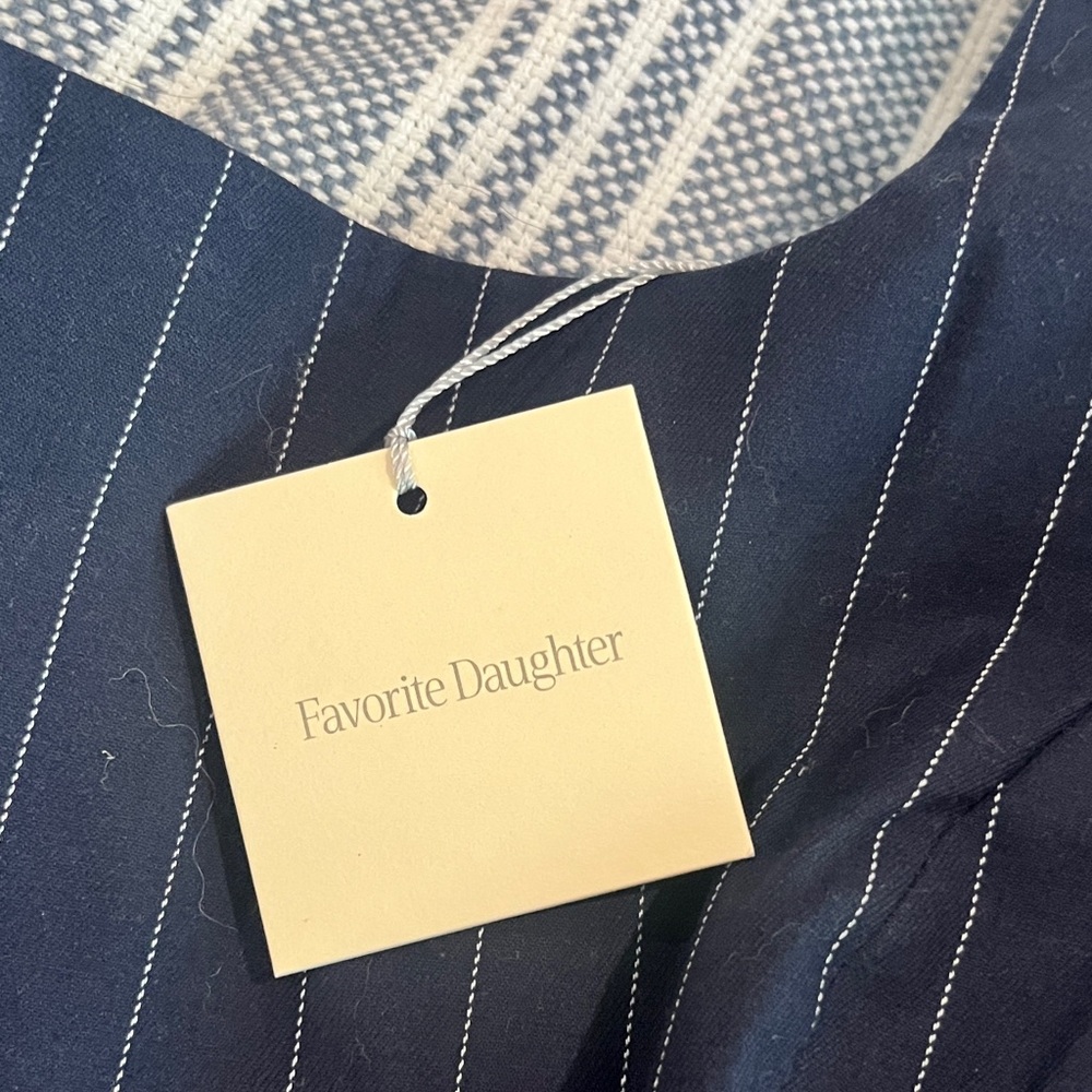 Favorite Daughter Navy Pinstripe Dress - Picture 3 of 5